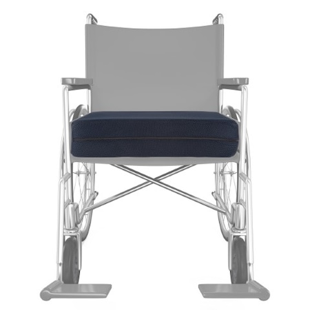Fleming Supply Seat Cushion 4" Thick Foam Pad with Handle, Washable Cover, Comfort, Support in Car, Desk (Navy Blue) 267310TNS